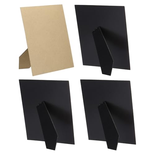 PATIKIL 4 Pack Soporte de Caballete para Marco de Fotos, Soporte de Caballete de Repuesto de 8 x 10 Pulgadas para Tablero de Fotos Diy para Cuadros de Fotos, Azulejos, Negro