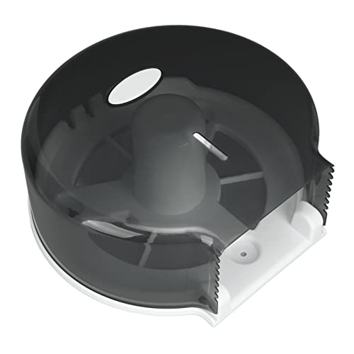 Tissue Dispenser, Transparent Black Hollow Window, Single Roll Tissue Dispenser, Strong Impact, Serrated Design for Hotel