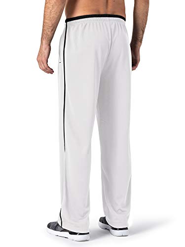 MAGNIVIT Men's Lightweight Sweatpants Loose Fit Open Bottom Mesh Athletic Pants with Zipper Pockets