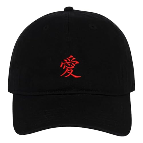 Japanese Kanji Embroidery Baseball Caps Unisex Cotton Adjustable Stylish Comfortable Hat Men Women...