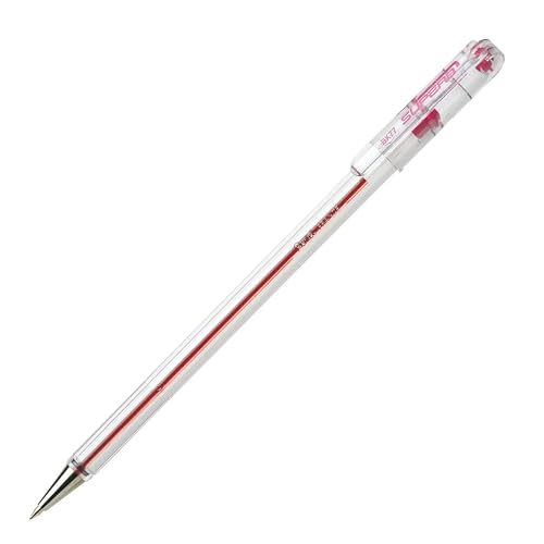 Pentel Superb BK77-B - Pack de 12 Bolígrafos con tinta a base de aceite y punta de 0,7 mm , color Rojo
