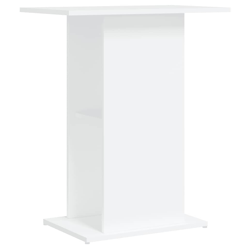 vidaXL Aquarium Stand, 60.5x36x72.5 cm, Engineered Wood, White, Fish Tank Cabinet with Storage, 3-Tier Fish Tank Stand, Multi-purpose