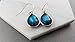 December Birthstone Earrings - Blue Topaz Crystal Sterling Silver Teardrop Earrings