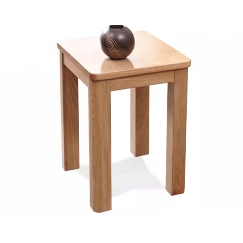 Taburete nórdico de madera maciza de roble y piel Ele Home Modelo A 2
