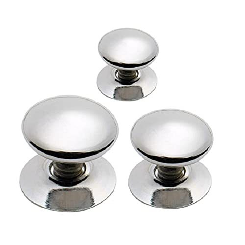 The Home Fusion Company Victorian Chrome Plated Door Knob Knobs 25mm 32mm 38mm Cabinet Drawer Cupboard