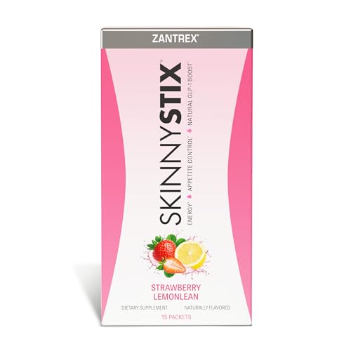 Zantrex SkinnyStix Strawberry Lemonade GLP-1 Support Drink Mix Energy & Metabolic Support Powder Appetite Control 15 Single-Serving Packets