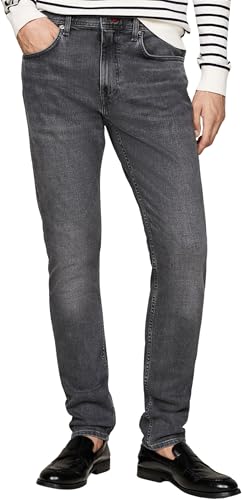 Tommy Hilfiger Herren Jeans Hose Tapered Slim Fit, Grau (Rich Grey), 28W/36L – Ansicht 1
