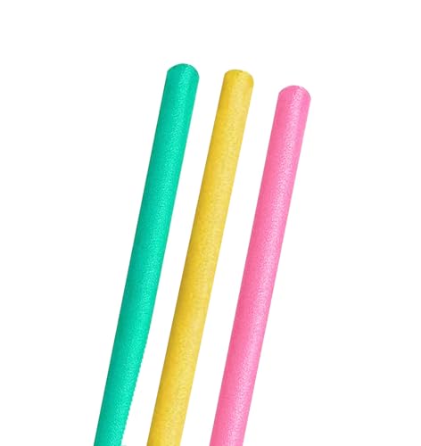 3 Churros de 150 cm para Juegos y Entrenamiento Acuático,Flotadores de Piscina de Espuma 3 Churros de Natación. (Multicolor 3)