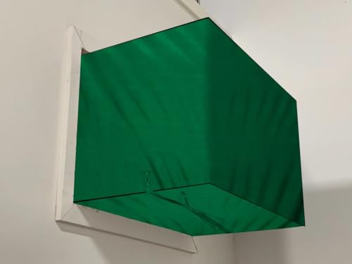 Image of Stylista Window ac Cover Suitable for O-General 1.1 Ton AMGB12FAWA, Green Color Elastic fit Cover for Front and Rear of Window Ac