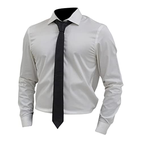 Image of Mens Lamb Leather Necktie - Skinny Solid Casual Business Wear Narrow Leather Slim Tie- Neckties for Party Wedding Gift