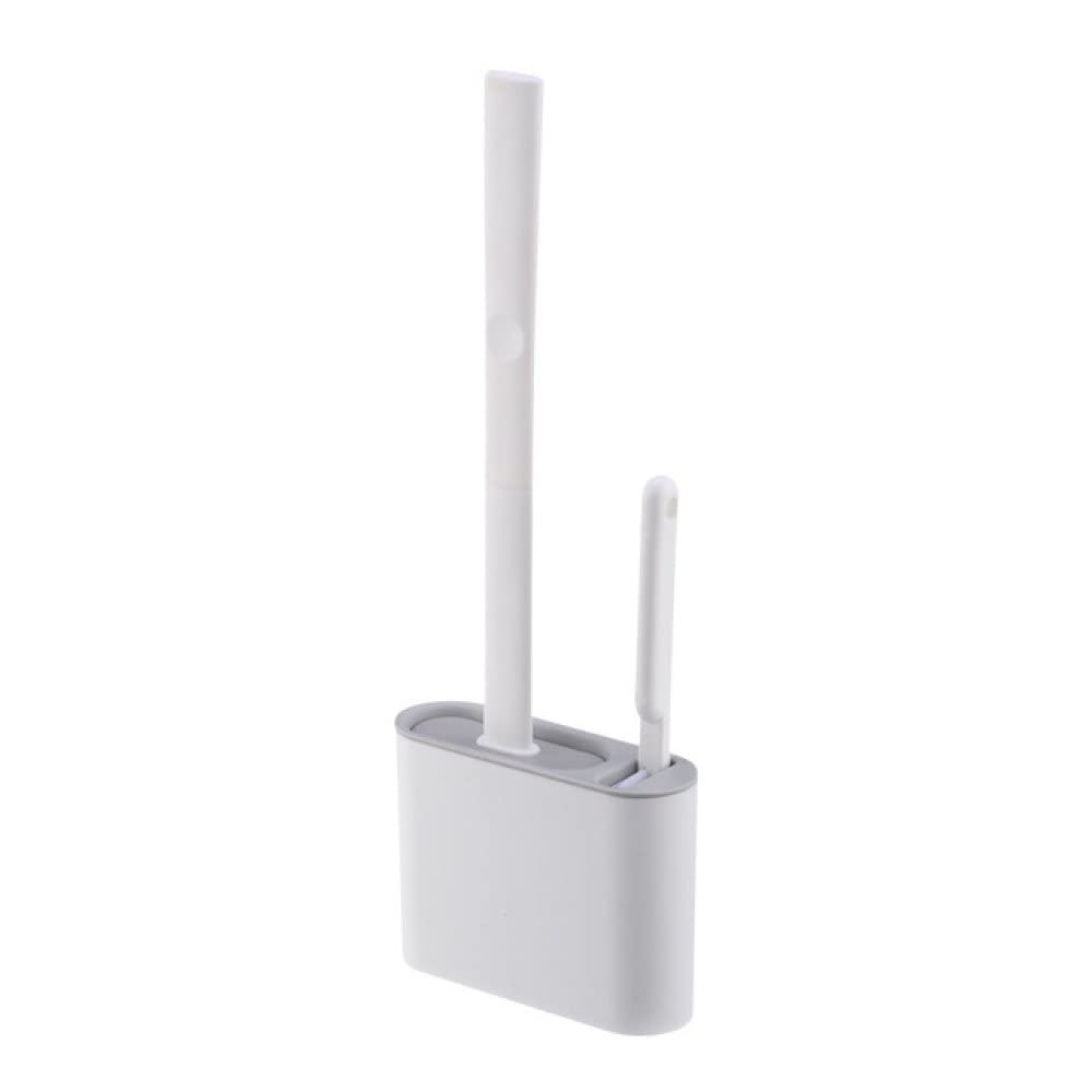 Brosse de toilette en silicone double drain idéale pour l'entretien de la maison familiale