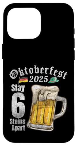 オクトーバーフェスト 2025 6 ジョッキ・アパート ビール 10月 面白い ドリンク スマホケース iPhone 16 Pro Max 用