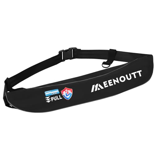 Meenoutt Automatic Inflatable Belt Pack Water Sports Jacket Waist Belt PFD for SUP Paddleboarding Fishing Boating Kayaking?fit 80-330 lbs? (Black)