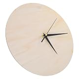 ifundom Base Orologio in Legno Rotonda Bianca per Decorazione Fai-da-te, Quadrante senza Batteria per Pittura e Arredamento Unico in Camere da Letto