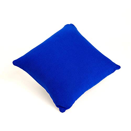 Cushie Pillows 11 inches x 11 inches Microbead Squishy/Flexible/Comfortable Square Pillow (Blue, Removable)