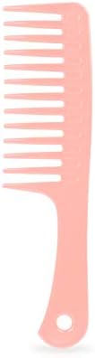 YEEPSYS Wide Tooth Comb for Curly Hair,Long Hair,Wet Hair,Detangling Comb, Hair Comb (Pink)