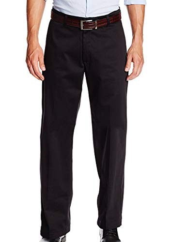 Pantalon homme relaxed fit flat front confortable coupe droite en coton