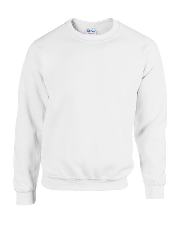 Sweat-shirt col rond classique Gildan blanc lourd taille L