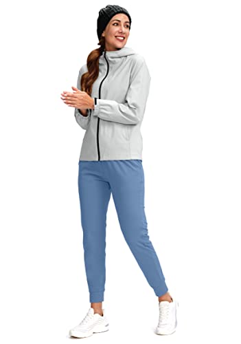 Santiny Women's Fleece Lined Joggers Water Resistant High Waisted Thermal Sweatpants Winter Pants Hiking Running Pockets(Niagara_S) #TOP4