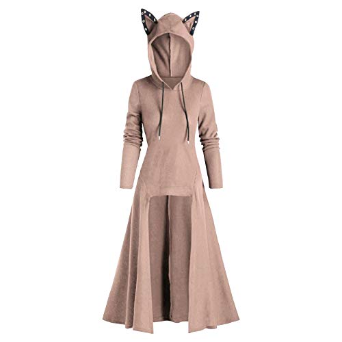 SALIFUN Women Gothic Hooded Open Front Poncho Cape Coat Outwear Jacket Cloak