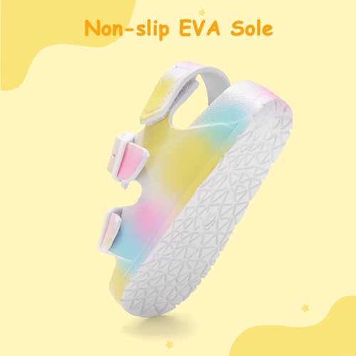 Image of Toddler Girls Boys Sandals Adjustable Buckle EVA Slipper Sandals With Hook Loop Back Strap