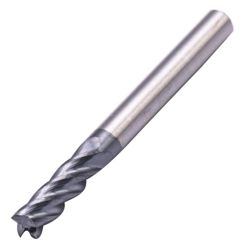 Image of 4 Flute Solid Carbide Square End Mill Set(5Pcs, 3 /16 inch), AlTiN Coated | 35 Helix, 3 /16 inch Cutting Dia, 3 /16 inch Shank Dia, 5 /8 inch LOC, 2 inch OAL For Milling Alloy Steel, Hardened Steel, Iron, Copper