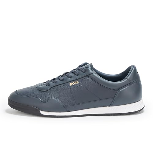 Image of BOSS Men's Titanium Low Profile Leather Sneaker