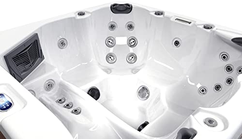 Luxuria Spas Newport 6-Person 57-Jet Lounger Hot Tub with Ozonator - Image 5