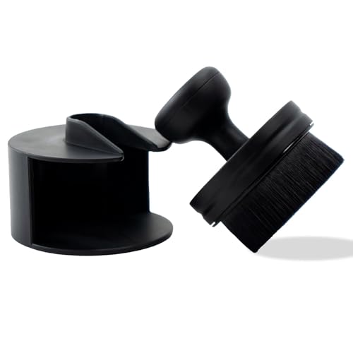 LYNROW Tyre Dressing Applicator Car Interior Cleaning Brush Tire Shine Applicator Brush Storage Stand Included for Detailing and Car Wash Kit Black