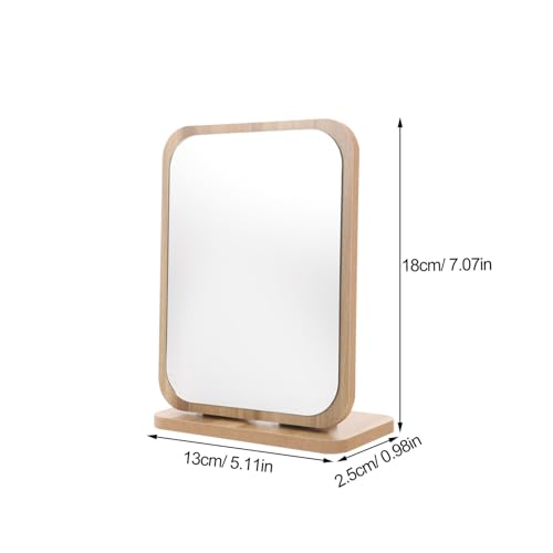 Miroir de pivotant bois pour maquillage de bureau Hemobllo - 3