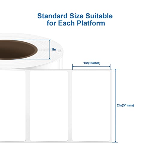 Polono 2" X 1" Direct Thermal Label, Address Fba Labels Upc Barcode, Self-Adhesive Address Shipping Thermal Label, Compatible With Zebra & Rollo Label Printers, Bpa & Bps Free, 1000 Labels #TOP1