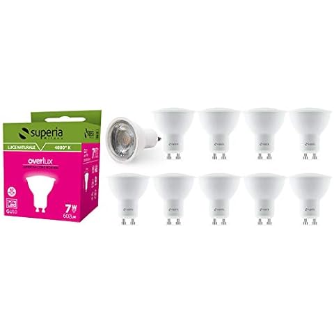 Bombilla LED GU10 Superia Milano, 7W, 10 Piezas Cover
