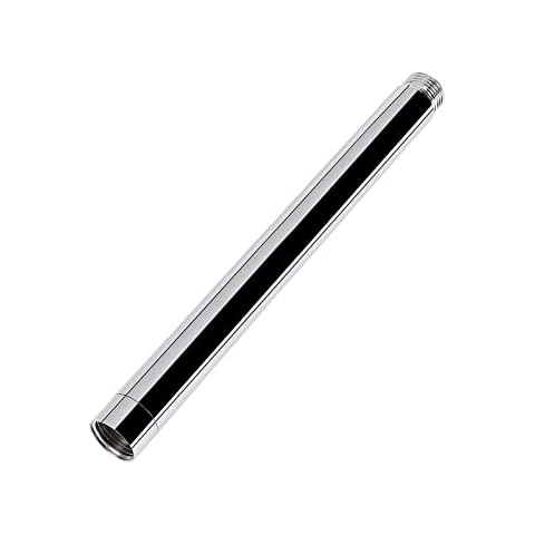 HarJue Shower Head Extension Arm, Shower Head Extender Water Outlet- Lowers Existing, Shower Pipe Extension for Bathroom, Made of Solid Metal Stainless Steel(10 Inch, Chrome Finish) Cover
