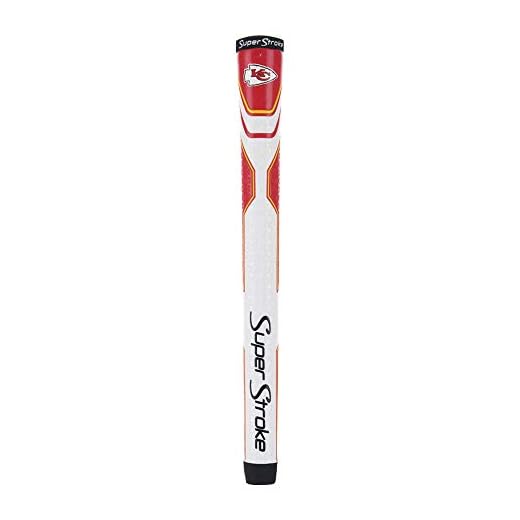 SuperStroke NFL Traxion Tour Golf Club Grip, Kansas City Chiefs (Standard) | Improves Feedback and Tackiness | Reduces Taper to Minimize Grip Pressure | Polyurethane Outer Layer,Red/Gold,TS446156