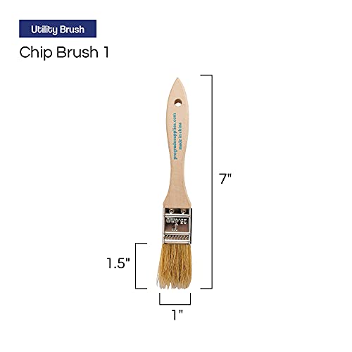 Pro Grade - Chip Paint Brushes - 24 Ea 1 Inch Chip Paint Brush #TOP1