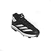 adidas Boy's Adizero Impact Baseball Sneaker, Black/White/White, 4 Big Kid