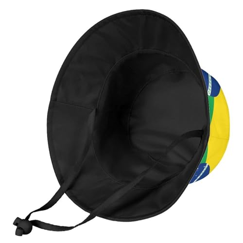 Brazil FlagChildren's Bucket Hat for Boys and Girls, Breathable Summer Beach Hat52cm3