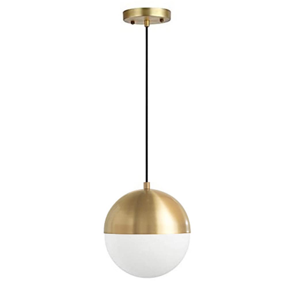 JMWYH Pendant Light Fixture Nordic Bedroom Bedside Lamp Ball Gold Light Fixture Creative Single Head Ceiling Hanging Pendant Light For Bathroom Kitchen Island Dining Room (Gold 15cm)