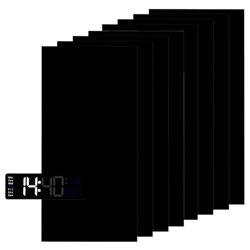 6 láminas Película Opacante para Ventanas Autoadhesiva Negra – lámina para atenuar luz LED 50%-80% – película oscurecedora para despertadores, televisores, routers y Dispositivos