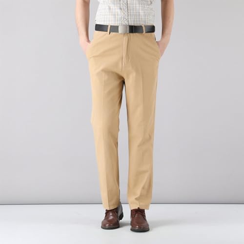 Finelylove Dress Pants for Men Regular Fit Stretch Chino Pants Flat Front Straight Business Work Pants Casual Trousers2