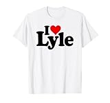 I LOVE HEART LYLE NAME ON A TEE T-Shirt