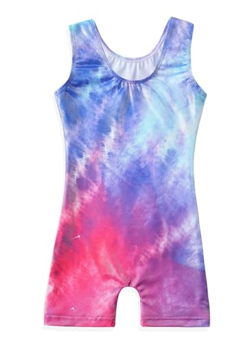 Image of HOZIY Gymnastics Leotards for Girls Unicorn Aurora Rainbow Mermaid Dinosaur Cupcake Sparkle Biketard Toddlers Kids Children