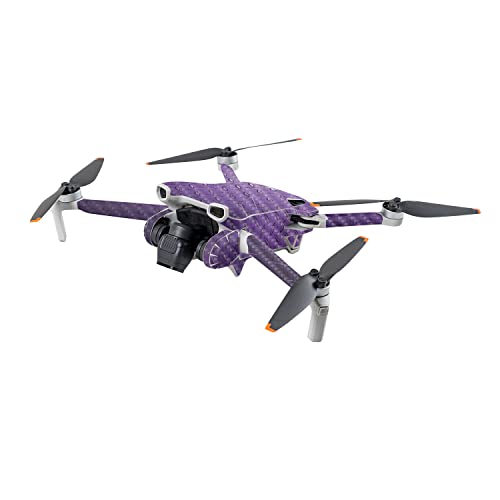 Image of MightySkins Carbon Fiber Skin Compatible with DJI Mini 3 - Purple Diamond Plate | Protective, Durable Textured Carbon Fiber Finish | Easy to Apply