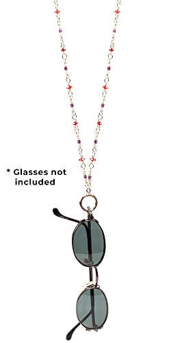 Image of Calabria Eyeglass Necklace Holder for Women - Beaded Glasses Chain with Secure Loop | Eyewear Holder Necklace for Glasses