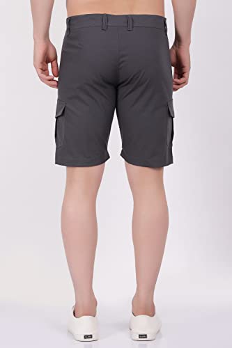 Image of Men's Cargo Shorts (Grey, Black, White, Olive Green, Navy Blue, Khaki, Cream)