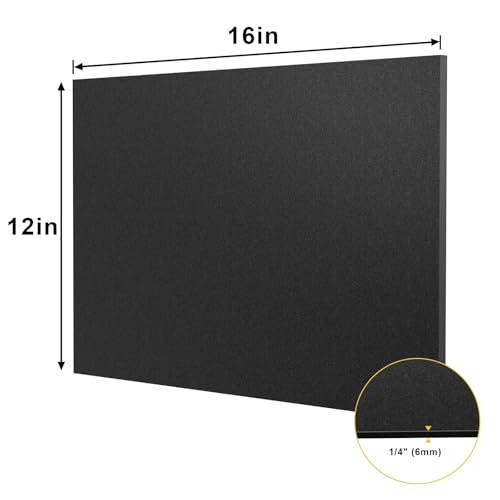 Image of 3 Pack Black ABS Plastic Sheet 12 inch x 16 inch 1 /4 inch Thick (6mm), High Tensile and Impact Strength Moldable Plastic Sheet Plexiglass Sheet, DIY Material for Home Decor,Handicrafts