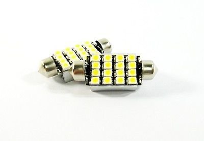 Ledin Error Free 16 Smd Led 6418 Trunk Cargo Area Light White 6413 6411 6428 Festoon Bulb (A Pair) #TOP2