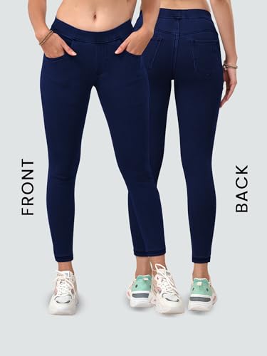 Lyra Cotton Knitted Women's Jeggings with Pockets | Fashionable Comfortable Stylish Casual Pant | Trendy Slim-Fit Trousers2