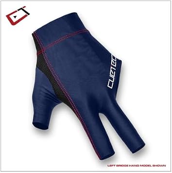 Cuetec AXIS Pool/Billiards Navy Glove; Left Bridge Hand, Large