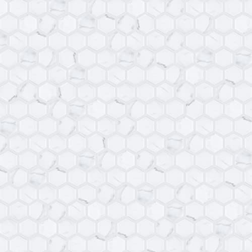 Merola Tile Carrione 1\" Hex Matte Carrara 10-1/4\" x 11-7/8\" Porcelain Floor and Wall Tile